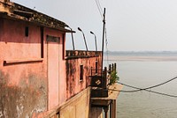 House near the river in Varanasi, India