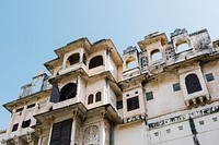 Architecture of City Palace in Udaipur Rajasthan, India