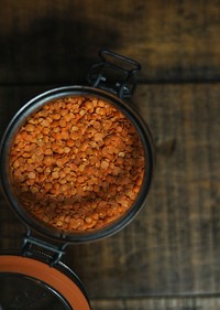 Organic orange lentil masoor dal