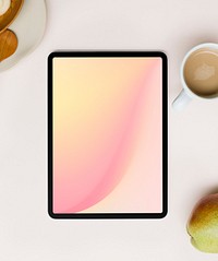 Tablet screen mockup psd, digital device