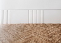White wall with wooden floor home decor