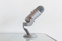 Studio microphone for recording a podcast