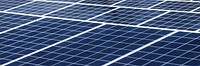 Solar panels on a roof social banner