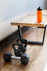 Fitness equipment in a gym