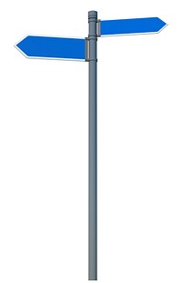 Three dimensional of street sign