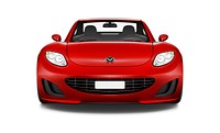 Three dimensional image of red car