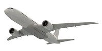 Three dimensional image<br />of an airplane