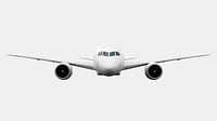 Flying aircraft, 3D vehicle illustration in white