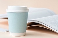 Coffee cup mockup placed on a table