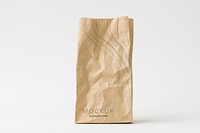 Recycle paper bag design mockup