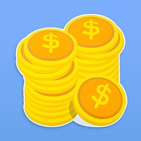 Money icon isolated