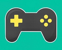 Video game console icon isolated