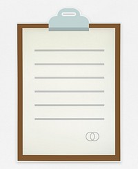 Business document paper icon isolated