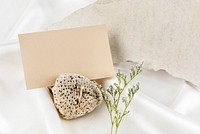 Beige name card design element