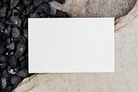 White blank business card mockup