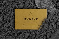 Brown blank business card mockup