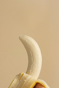 Natural peeled banana design element