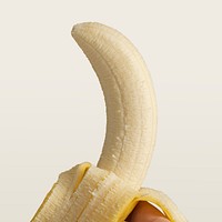 Natural peeled banana design element