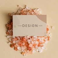 Blank business card on orange gravel<br /> 