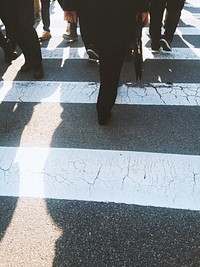 People crossing a street