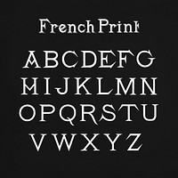 French style fonts from Draughtsman&#39;s Alphabets by<a href="https://www.rawpixel.com/search/Hermann%20Esser?"> Hermann Esser</a> (1845&ndash;1908). Digitally enhanced from our own 5th edition of the publication.