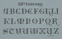 12th-century calligraphy fonts from Draughtsman&#39;s Alphabets by <a href="http://Hermann Esser">Hermann Esser</a> (1845&ndash;1908). Digitally enhanced from our own 5th edition of the publication.