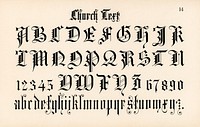 Church text fonts from Draughtsman&#39;s Alphabets by https://www.rawpixel.com/search/Hermann%20Esser?<a href="https://www.rawpixel.com/search/Hermann%20Esser?">Hermann Esser</a> (1845&ndash;1908). Digitally enhanced from our own 5th edition of the publication. 