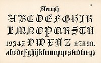 Flemish style fonts from Draughtsman&#39;s Alphabets by <a href="https://www.rawpixel.com/search/Hermann%20Esser?">Hermann Esser </a>(1845&ndash;1908). Digitally enhanced from our own 5th edition of the publication. 