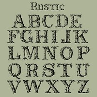 Rustic calligraphy fonts from Draughtsman's Alphabets by Hermann Esser (1845&ndash;1908). Digitally enhanced from our own 5th edition of the publication.