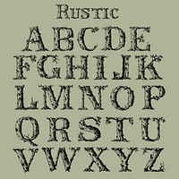 Rustic calligraphy fonts from Draughtsman's Alphabets by Hermann Esser (1845–1908). Digitally enhanced from our own 5th edition of the publication.