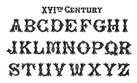 16th-century calligraphy fonts from Draughtsman&#39;s Alphabets by <a href="https://www.rawpixel.com/search/Hermann%20Esser?">Hermann Esser</a> (1845&ndash;1908). Digitally enhanced from our own 5th edition of the publication.