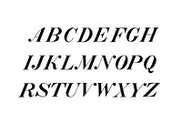Italic fonts from Draughtsman&#39;s Alphabets by <a href="https://www.rawpixel.com/search/Hermann%20Esser?">Hermann Esser </a>(1845&ndash;1908). Digitally enhanced from our own 5th edition of the publication.