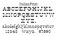 Italian print fonts from Draughtsman&#39;s Alphabets by<a href="https://www.rawpixel.com/search/Hermann%20Esser?"> Hermann Esser</a> (1845&ndash;1908). Digitally enhanced from our own 5th edition of the publication.