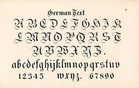 German style calligraphy fonts from Draughtsman&#39;s Alphabets by <a href="https://www.rawpixel.com/search/Hermann%20Esser?">Hermann Esser</a> (1845&ndash;1908). Digitally enhanced from our own 5th edition of the publication. 