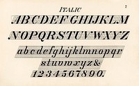 Italic fonts from Draughtsman's Alphabets by Hermann Esser (1845&ndash;1908). Digitally enhanced from our own 5th edition of the publication. 
