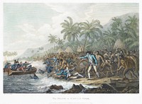 The death of Captain Cook (1785) by John Webber, Francesco Bartolozzi, and William Byrne. Original from Museum of New Zealand. Digitally enhanced by rawpixel.