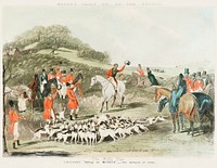 The Marquis at home (plate 2) &ndash; Tipperary &quot;Killing no murder&quot; from Moore&#39;s Tally ho! To the sports: a set of 4 sporting prints (1853) by Francis Turner, George Hunt, John Moore, and J Mackrel. Original from Museum of New Zealand. Digitally enhanced by rawpixel.