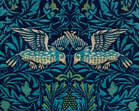 <a href="https://www.rawpixel.com/search/William%20Morris?sort=curated&amp;premium=free&amp;page=1">William Morris</a>&#39;s (1834-1896) Birds famous artwork. Original from The MET Museum. Digitally enhanced by rawpixel.