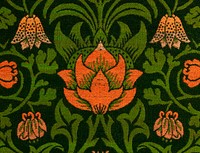 <a href="https://www.rawpixel.com/search/William%20Morris?sort=curated&amp;premium=free&amp;page=1">William Morris</a>&#39;s (1834-1896) Violet and Columbine famous pattern. Original from The MET Museum. Digitally enhanced by rawpixel.