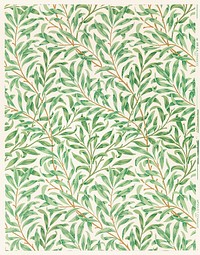<a href="https://www.rawpixel.com/search/William%20Morris?sort=curated&amp;premium=free&amp;page=1">William Morris</a>&#39;s (1834-1896) Willow bough famous pattern. Original from The MET Museum. Digitally enhanced by rawpixel.