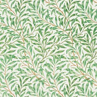 William Morris willow bough pattern background, vintage green, nature illustration psd