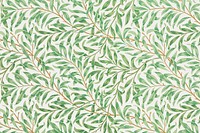 William Morris willow bough pattern background, vintage green, nature illustration psd