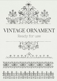 Vintage ornaments from the public domain, modified by rawpixel.