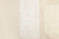 Chinese handscroll with floral patterned paper illustration