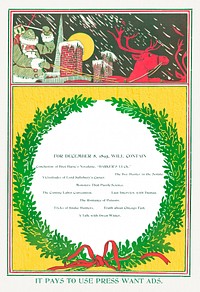 Christmas cover (1895). Original from The MET Museum. Digitally enhanced by rawpixel.