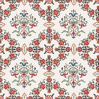 Vintage flourish pattern wallpaper