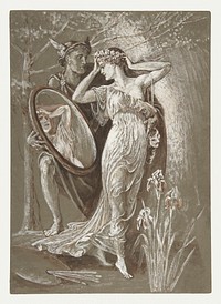 The Mirror of Venus, or L&#39;Art et Vie (Art and Life) ca. 1890 by <a href="https://www.rawpixel.com/search/Walter%20Crane?sort=curated&amp;rating_filter=all&amp;type=all&amp;mode=shop&amp;page=1">Walter Crane</a>. Original from The MET Museum. Digitally enhanced by rawpixel.