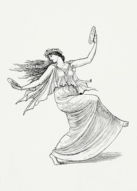 Dancing Nymph (Nymphe Danseuse)<br />(1895) by Walter Crane. Original from The MET Museum. Digitally enhanced by rawpixel.