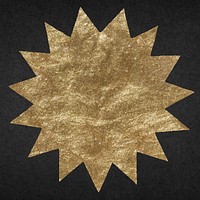 Gold sun ray on black background design element