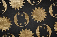 Gold celestial pattern design element